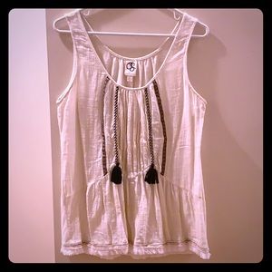 Linen Embellished Top